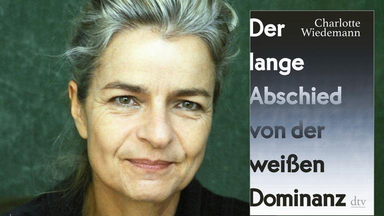 Hintergrundbild: Die Journalistin Charlotte Wiedemann Vordergrund: Buchcover Hintergrundbild: Die Journalistin Charlotte Wiedemann Vordergrund: Buchcover