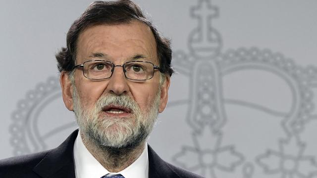 Der spanische Ministerpräsident Rajoy am 27.10.2017