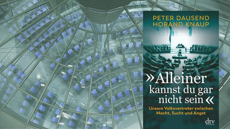 Buchcover. Im Hintergrund: Leere Sitze des Bundestags in Berlin im Reichstagsgebäude durch die Glaskuppel von oben gesehen Buchcover. Im Hintergrund: Leere Sitze des Bundestags in Berlin im Reichstagsgebäude durch die Glaskuppel von oben gesehen