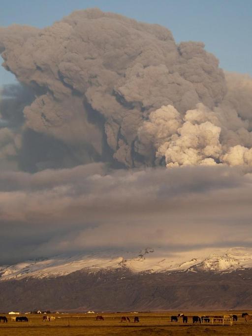 Die durch den Ausbruch des Eyjafjallajökull produzierte Aschewolke legte den europäischen Luftraum im April 2010 tagelang lahm