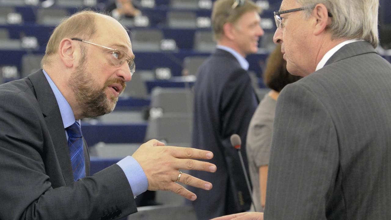 Martin Schulz und Jean-Claude Juncker im Gespräch Martin Schulz und Jean-Claude Juncker im Gespräch