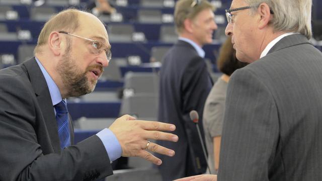 Martin Schulz und Jean-Claude Juncker im Gespräch
