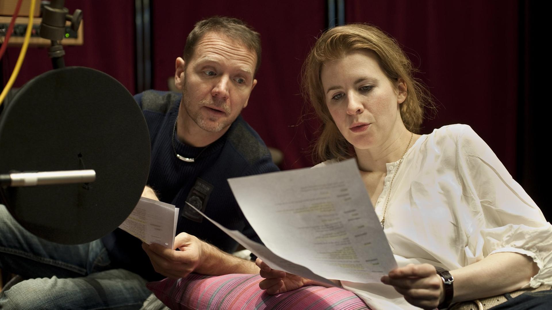 Bei den Aufnahmen zu "Come Back": Mathias Kahler, Evamaria Salcher (v. l.) Bei den Aufnahmen zu "Come Back": Mathias Kahler, Evamaria Salcher (v. l.)
