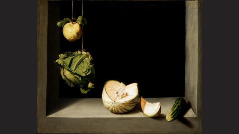 Juan Sánchez Cotán: Quince, Cabbage, Melin, Cucumber, c. 1602, San Diego