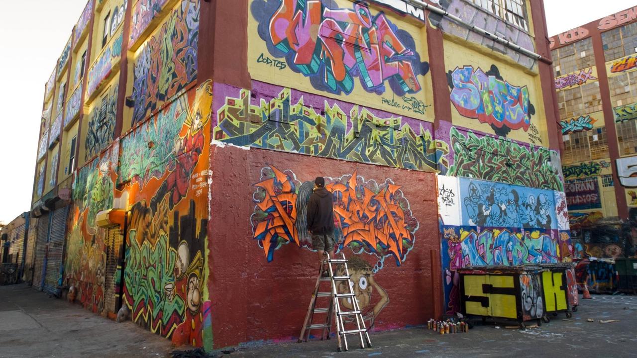 Grafitti am Industriegebäude 5Pointz in Quens, New York. Grafitti am Industriegebäude 5Pointz in Quens, New York.