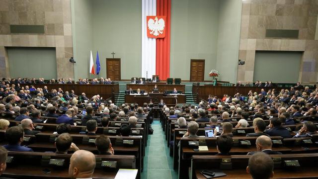 Das polnische Parlament tagt.