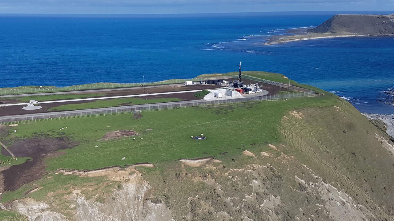 Die Abschussrampe auf der Mahia-Halbinsel an der Ostküste Neuseelands Die Abschussrampe auf der Mahia-Halbinsel an der Ostküste Neuseelands
