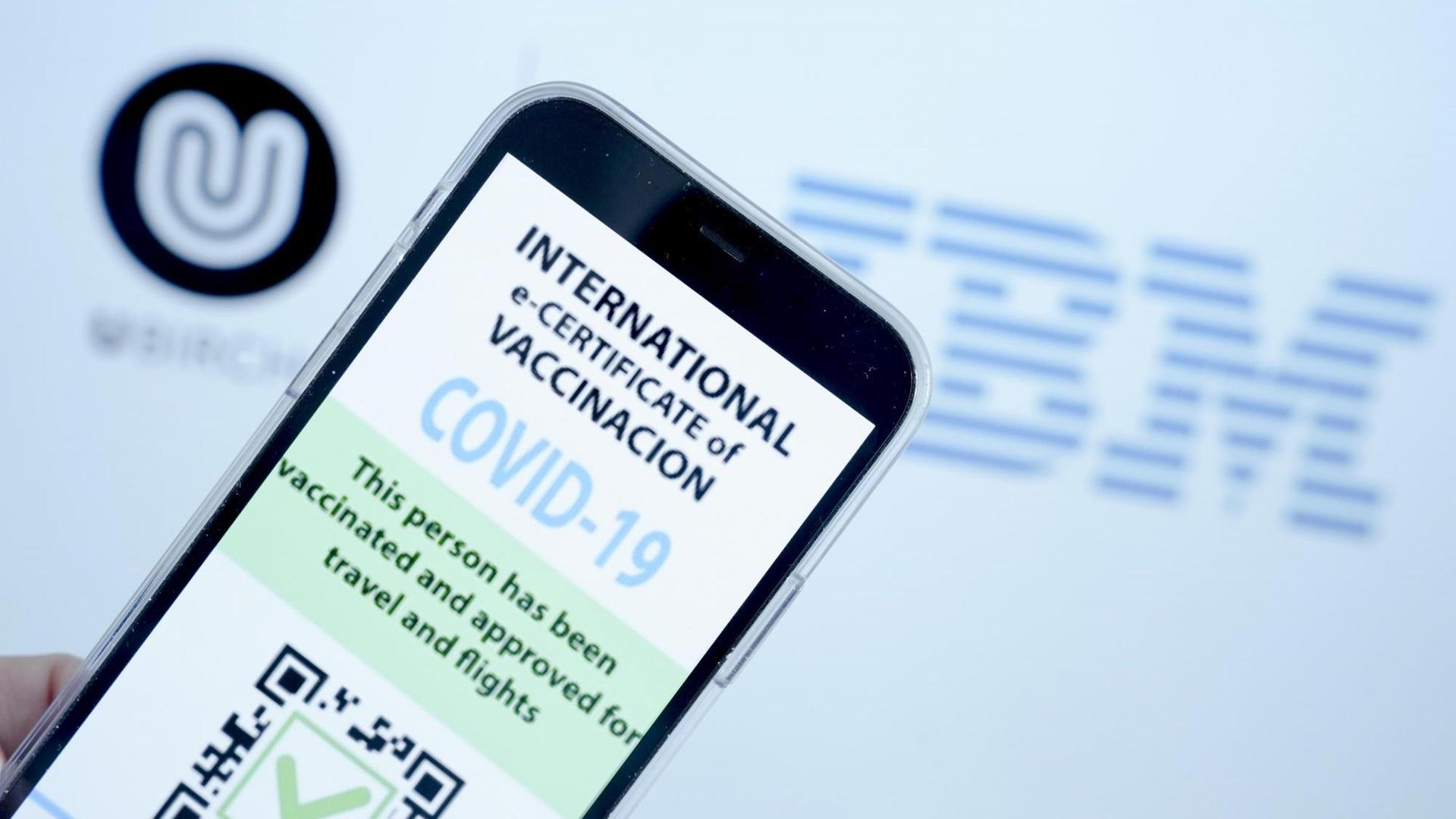 Digitaler Impfpass, entwickelt von den Firmen IBM und Urbich Digitaler Impfpass, entwickelt von den Firmen IBM und Urbich