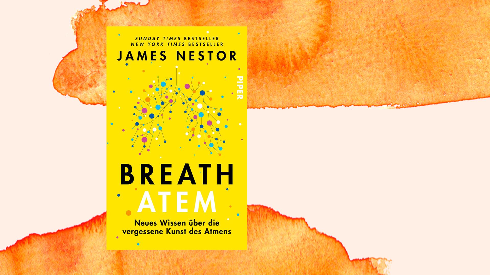 Das Cover zeigt auf knallig gelbem Grund die Visualisierung von Atem.