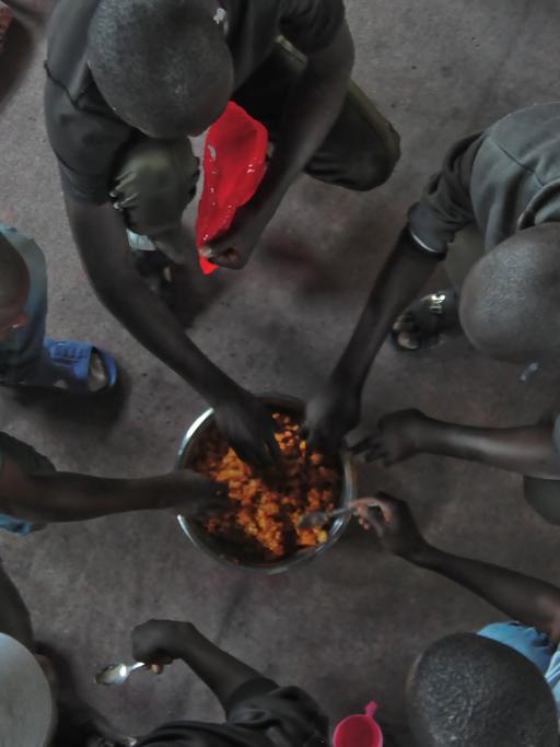 Ein Flüchtlingslager in Libyen