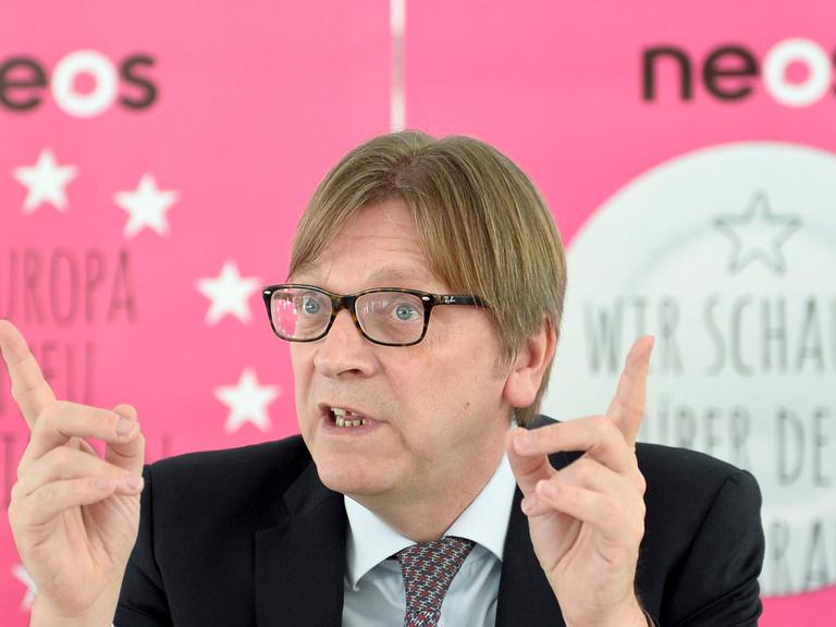 Guy Verhofstadt, Fraktionsvorsitzender der Liberalen im Europäischen Parlament und ehemaliger belgischer Premierminister