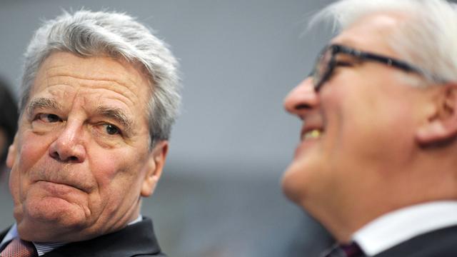 Bundespräsident Joachim Gauck (links) und Außenminister Frank-Walter Steinmeier