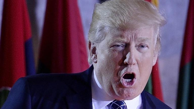 US-Präsident Donald Trump am 25. April 2017 in Washington, DC US-Präsident Donald Trump am 25. April 2017 in Washington, DC