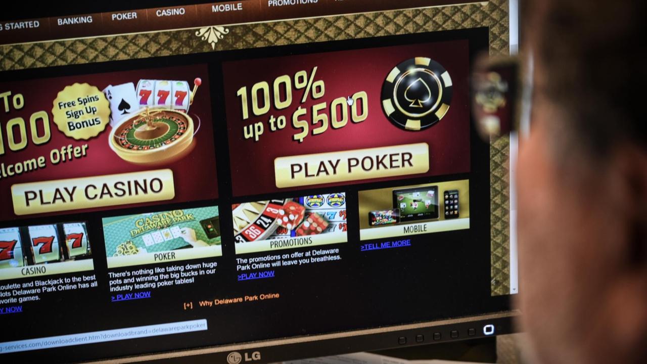 US-amerikanische Internetseite mit  Online-Poker und Casinospielen