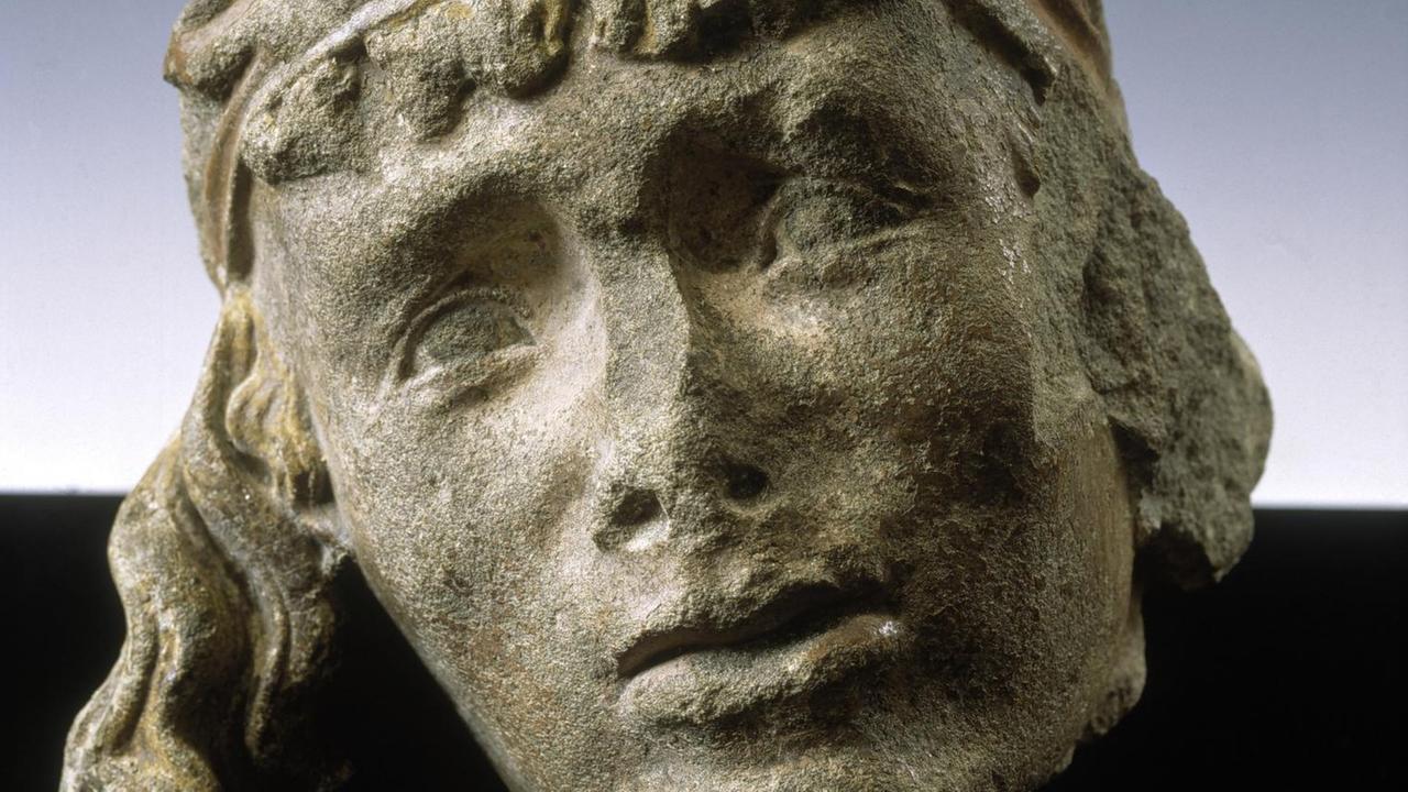 Sog. Kopf mit der Binde, Naumburger Meister, um 1240, Mainz, Bischöfliches Dom- und Diözesanmuseum
