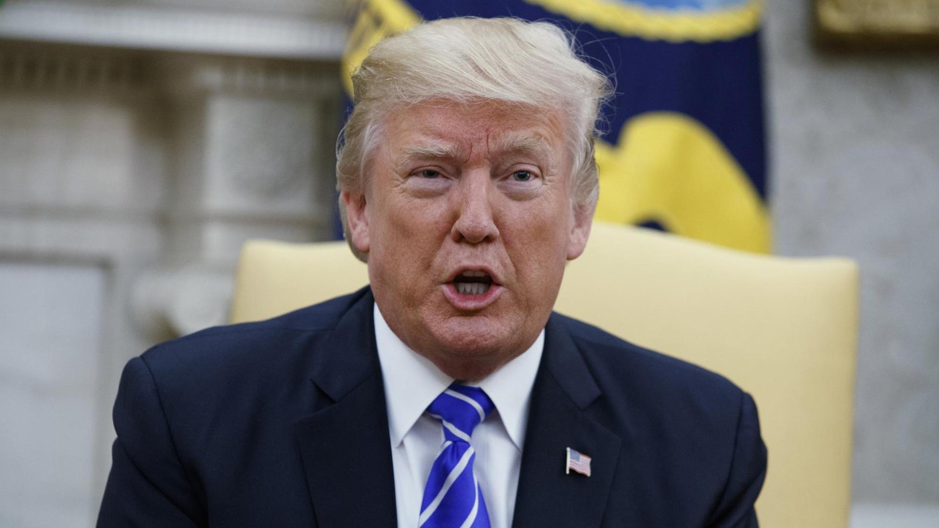 US-Präsident Donald Trump im Oval Office. US-Präsident Donald Trump im Oval Office.