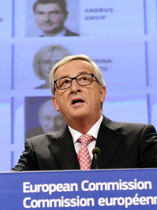 EU-Kommissionspräsident Jean-Claude Juncker stellt seine neue Mannschaft in der EU-Kommission vor.
