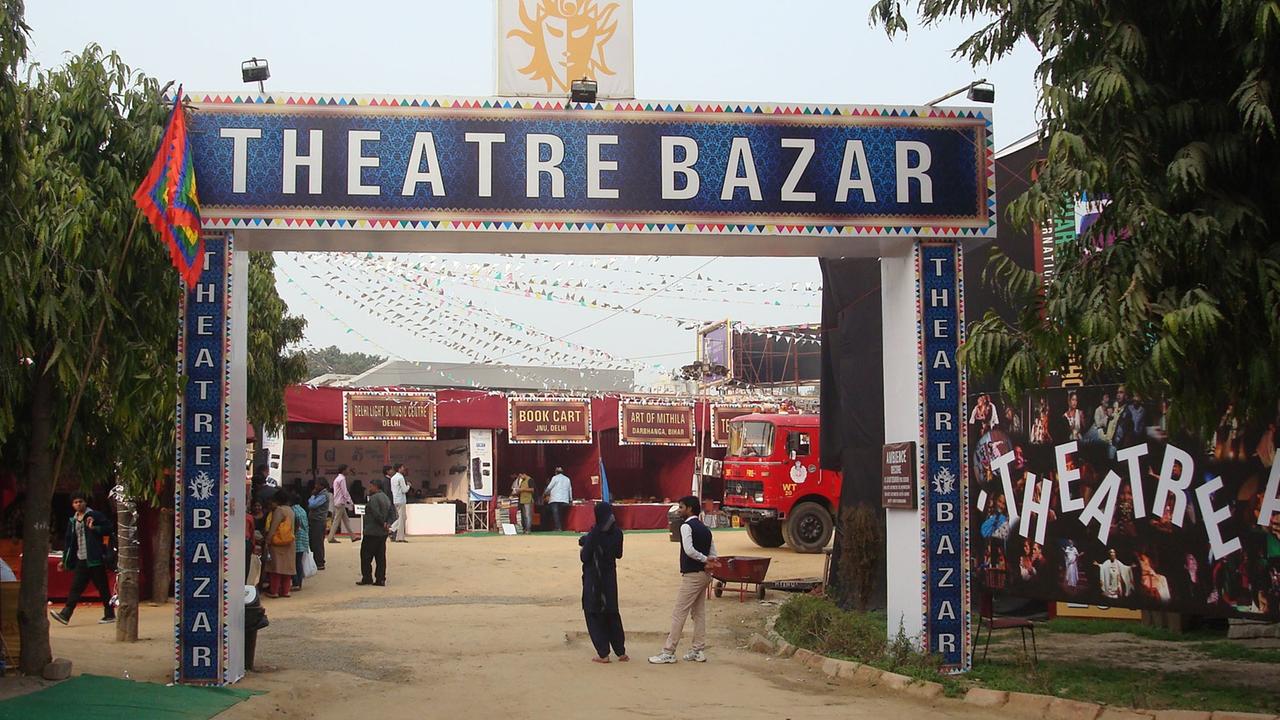 Theater Bazar beim Theaterfestival in Dehli. Theater Bazar beim Theaterfestival in Dehli.
