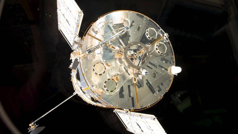 Das Hubble Space Telescope in einer Nahaufnahme