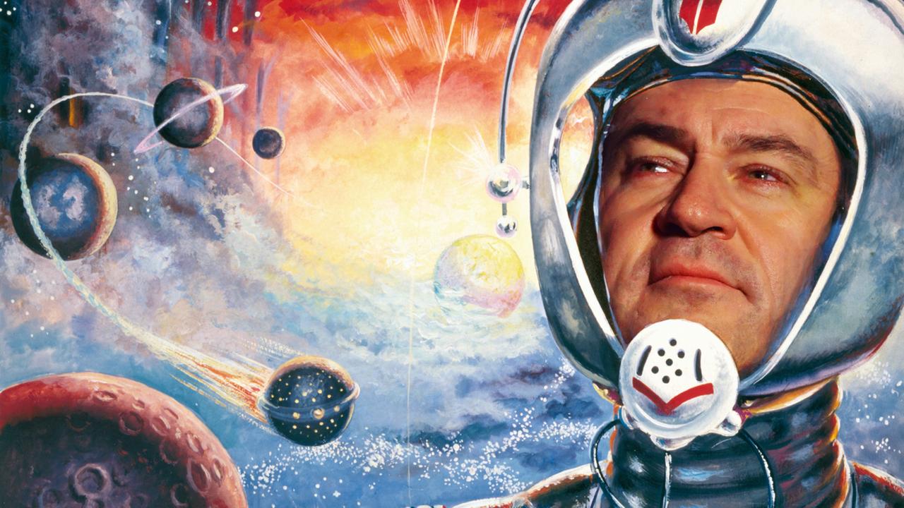 Eine Montage in der das Gesicht von Markus Söder in ein Bild aus dem Comic "Unser Mann im All" montiert ist. Eine Montage in der das Gesicht von Markus Söder in ein Bild aus dem Comic "Unser Mann im All" montiert ist.