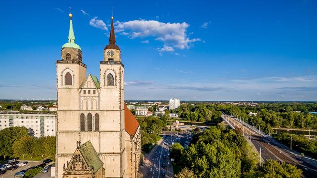 Die Johanniskirche in Magdeburg, aufgenommen am 02.09.2015.