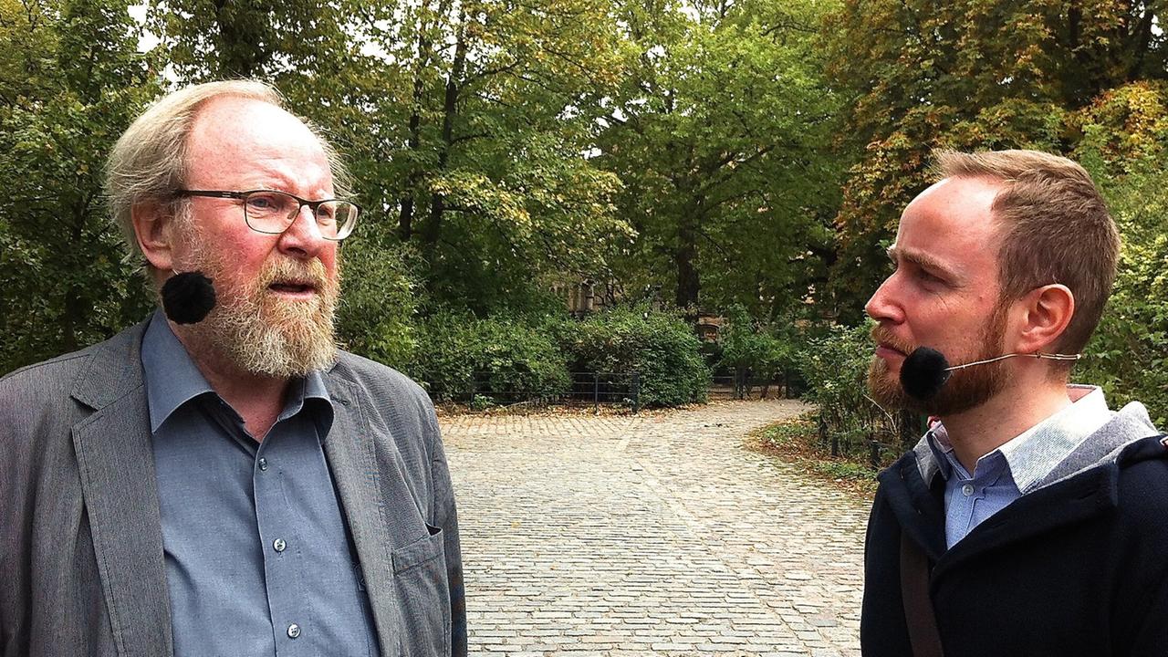 Wolfgang Thierse mit Olaf Kosert am Wasserturm Wolfgang Thierse mit Olaf Kosert am Wasserturm
