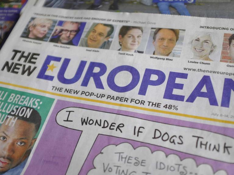Die britische Wochenzeitung "The New European" wurde nach der Entscheidung der Briten für den Brexit am 8. Juli 2016 gegründet. Sie will eine Stimme der 48 Prozent der Wähler sein, die für einen Verbleib in der EU gestimmt haben.