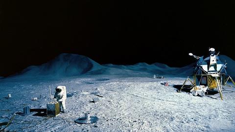 Dieses Diorama "Landeplatz Apollo15" ist im Deutschen Museum zu bewundern