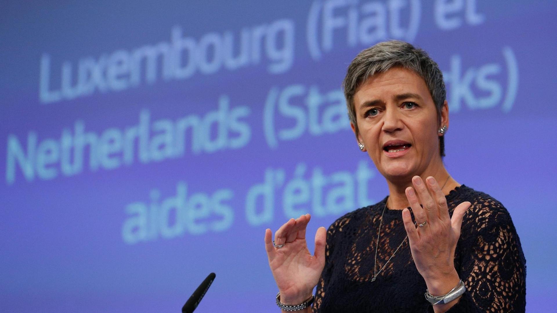 EU-Kommissarin Margrethe Vestager, zuständig für Wettbewerbspolitik EU-Kommissarin Margrethe Vestager, zuständig für Wettbewerbspolitik