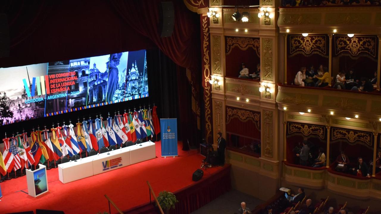 Aufnahme von der Bühne des Kongresses der spnischen in Córdoba