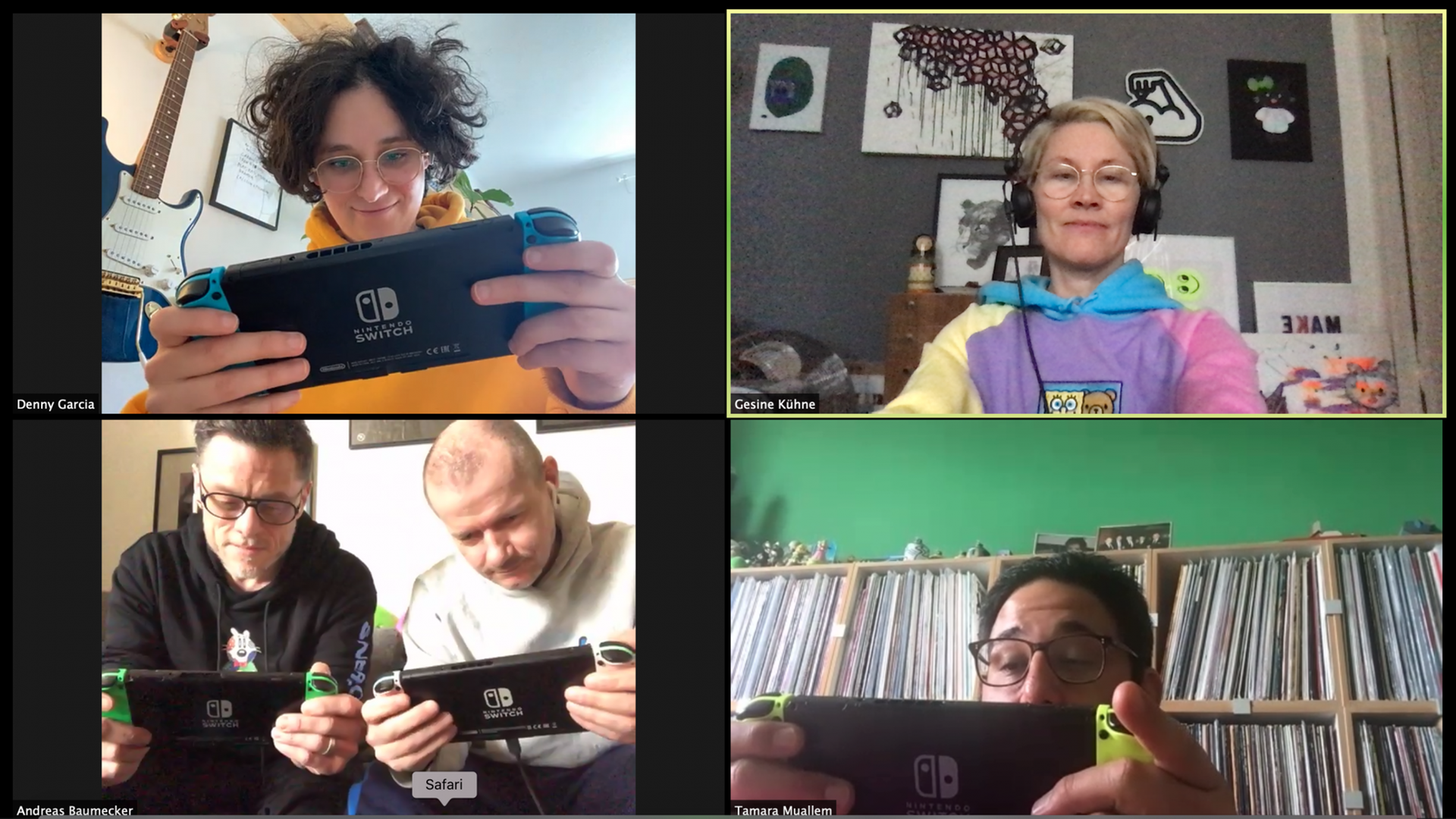 Auf dem Bild sieht man einen Screenshot, auf dem die DJs das Spiel "Animal Crossing" spielen Auf dem Bild sieht man einen Screenshot, auf dem die DJs das Spiel "Animal Crossing" spielen