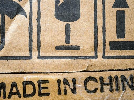 Der Schriftzug "Made in China" auf einer Produktverpackung