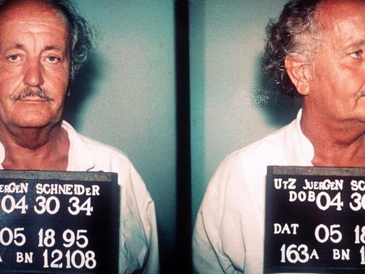 FBI-Fotos des Bauunternehmers Jürgen Schneider nach seiner Verhaftung am 18.5.1995 in Miami