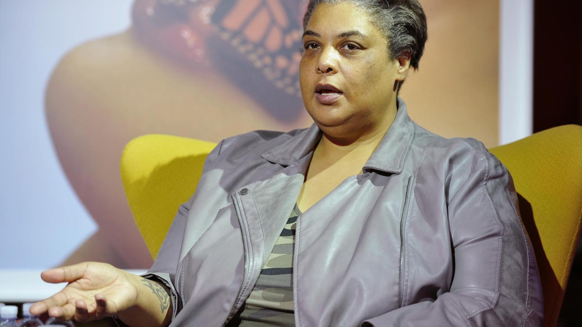 Roxane Gay beim Playboy Playhouse in Los Angeles, Kalifornien. Roxane Gay beim Playboy Playhouse in Los Angeles, Kalifornien.