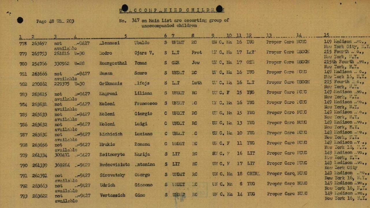 Auszug aus der Passagierliste der "General Greenly" Auszug aus der Passagierliste der "General Greenly"