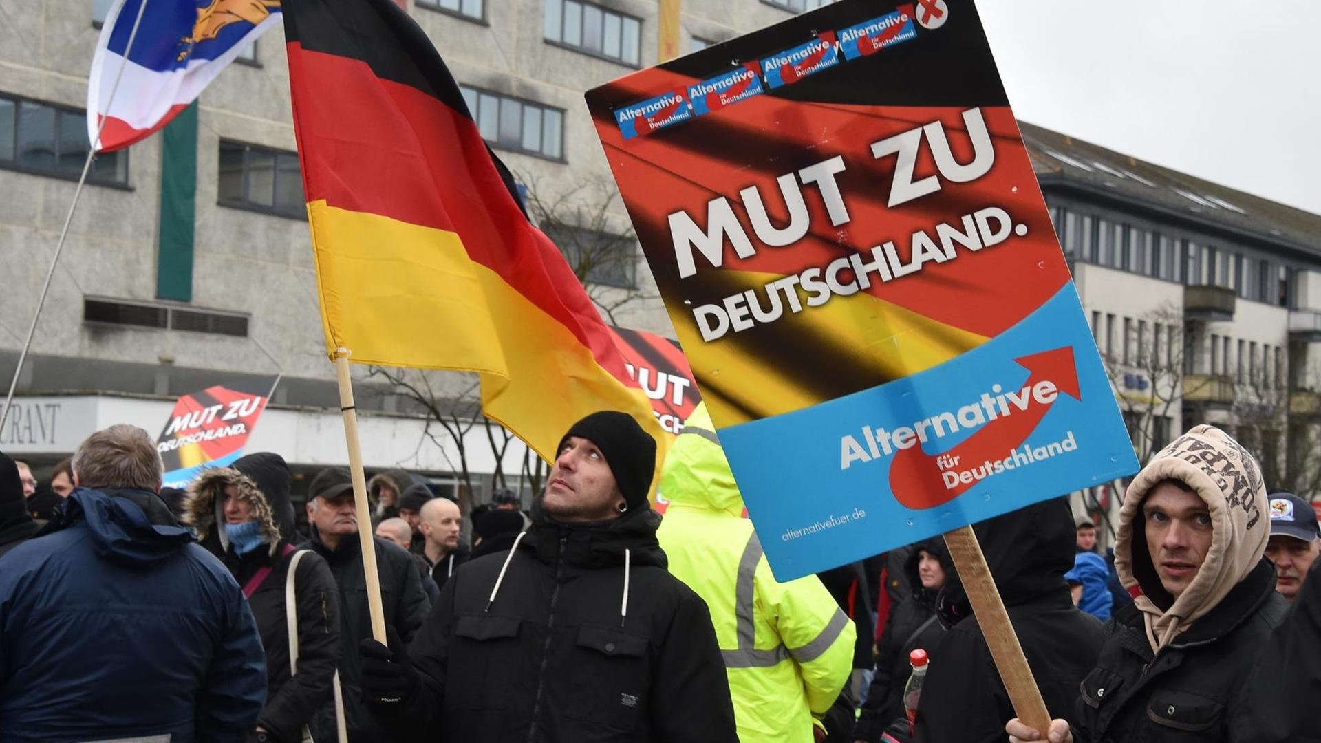 Demonstration der AfD in Neubrandenburg Demonstration der AfD in Neubrandenburg