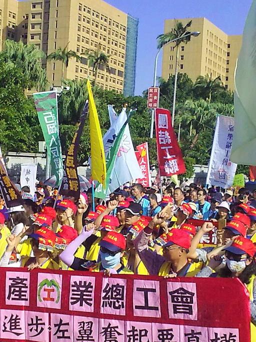 Arbeiter-Demonstration in Taiwan.