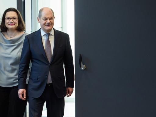Die SPD-Vorsitzende Andrea Nahles und Finanzminister Olaf Scholz