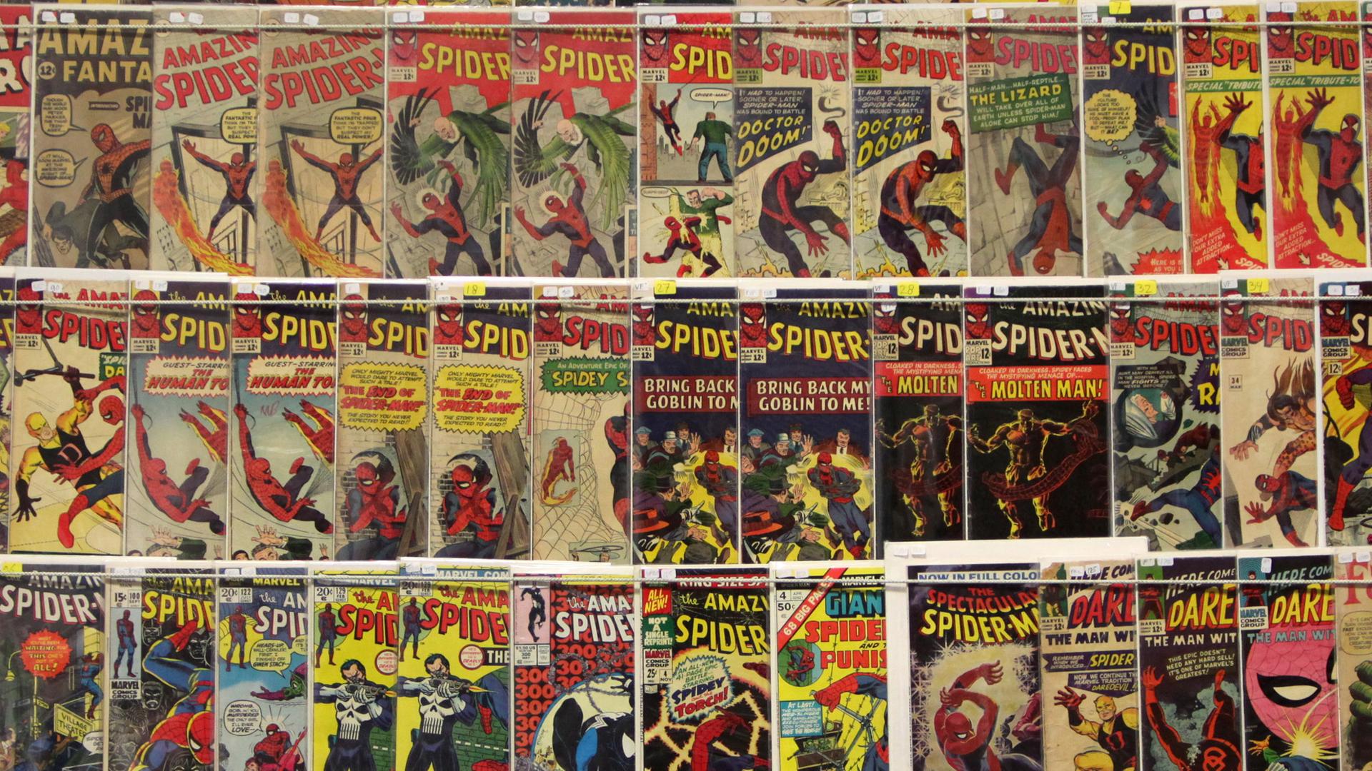 Zahlreiche Sammlerstücke von Marvel-Comics Zahlreiche Sammlerstücke von Marvel-Comics