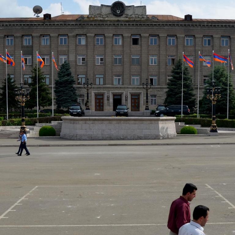 Der Sitz des Präsidenten der nicht anerkannten "Republik Berg-Karabach" in der Hauptstadt