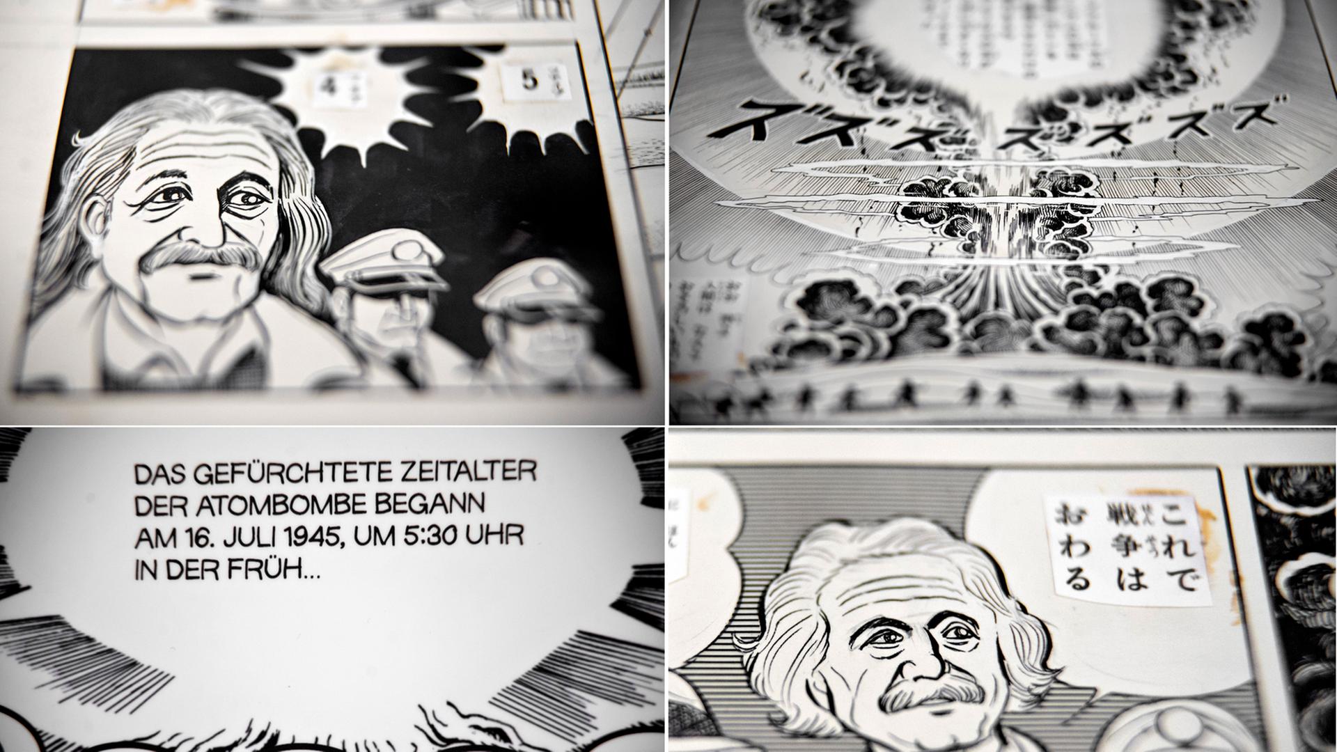Originalzeichnungen und Übersetzungen des Mangas "Barfuß durch Hiroshima" von Kiji Nakazawa Originalzeichnungen und Übersetzungen des Mangas "Barfuß durch Hiroshima" von Kiji Nakazawa