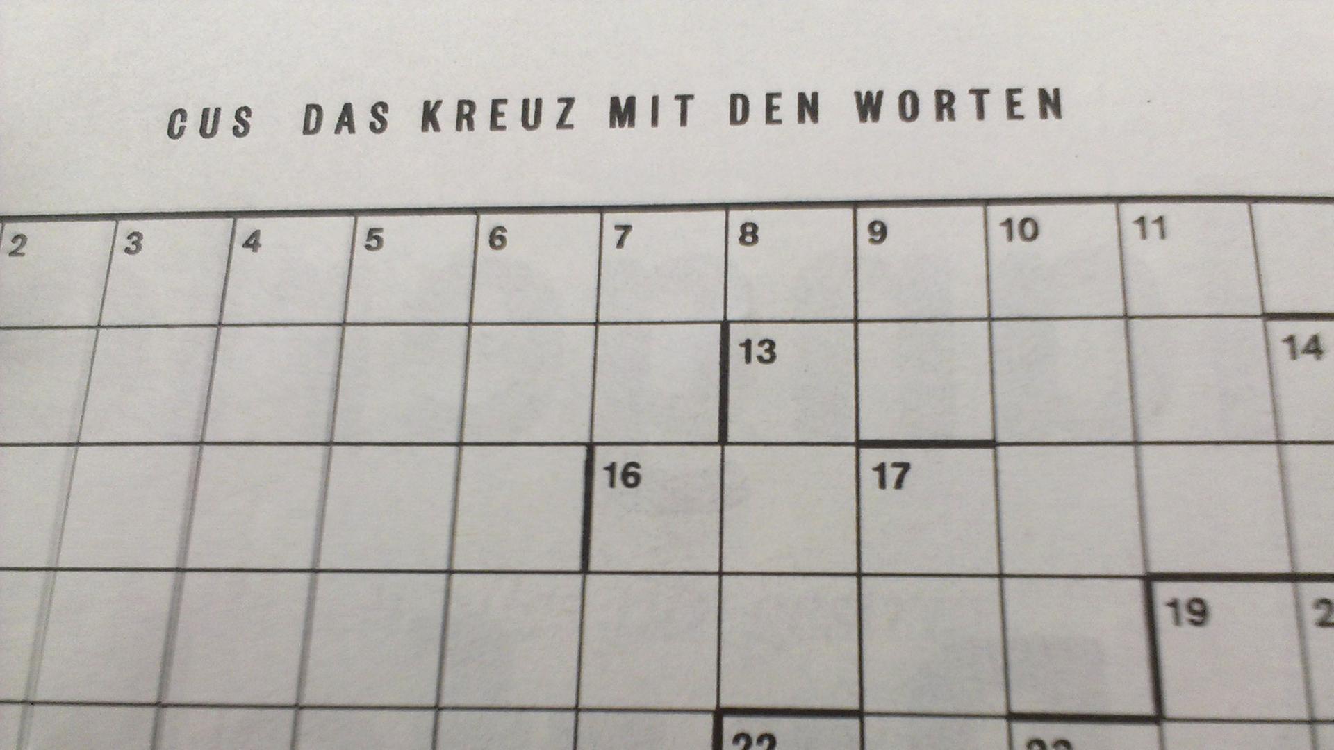Ein Cus-Kreuzworträtsel im Magazin der "Süddeutschen Zeitung"
