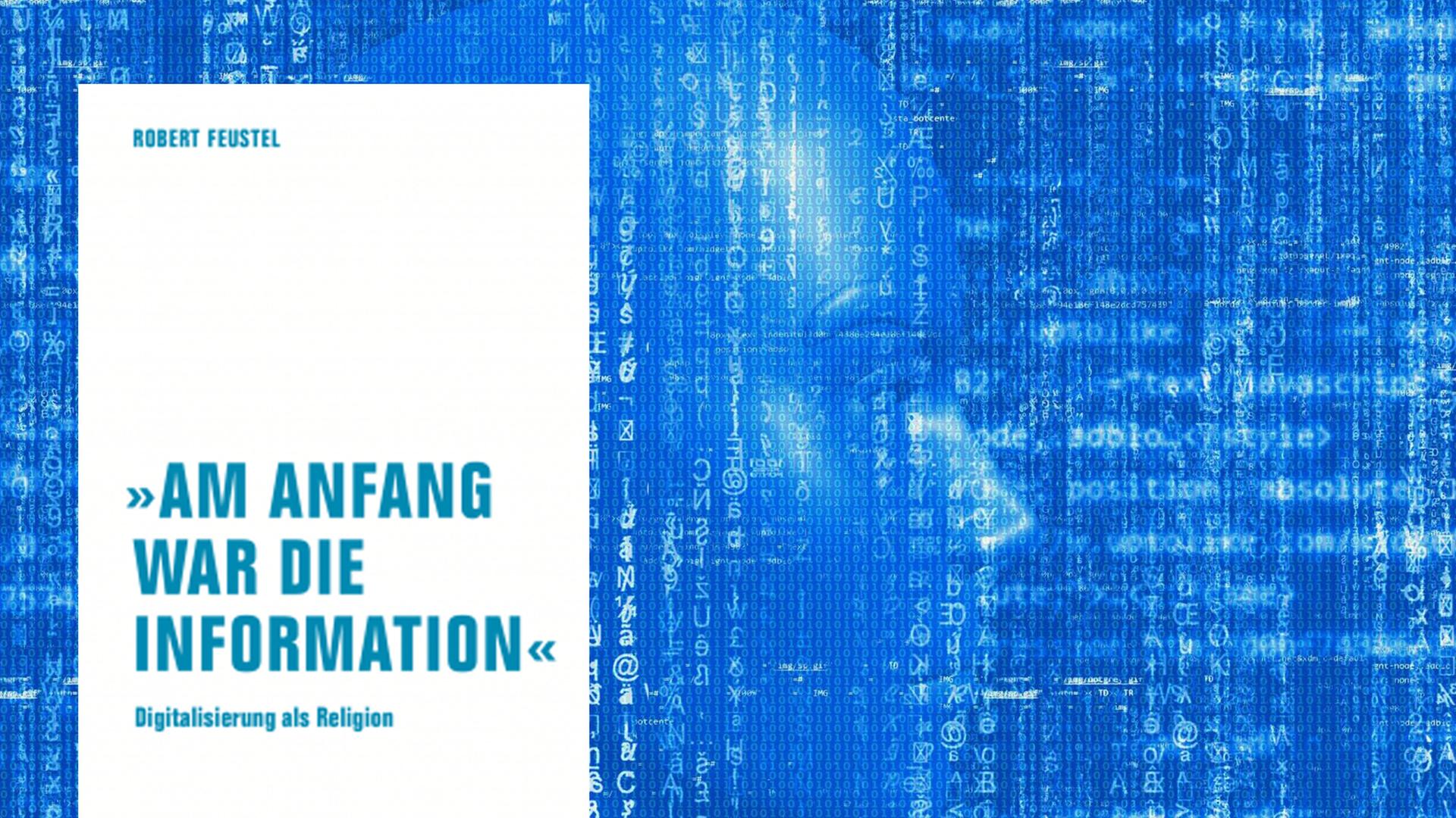 Cover des Buches "Am Anfang war die Information" vor blauem Hintergrund. Cover des Buches "Am Anfang war die Information" vor blauem Hintergrund.
