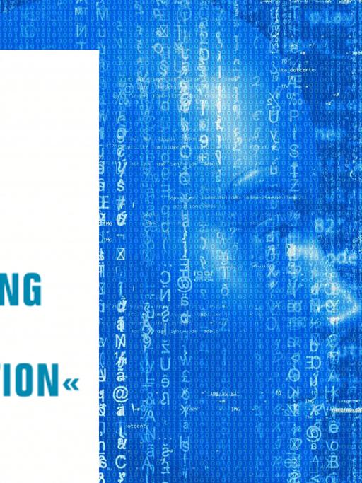 Cover des Buches "Am Anfang war die Information" vor blauem Hintergrund.