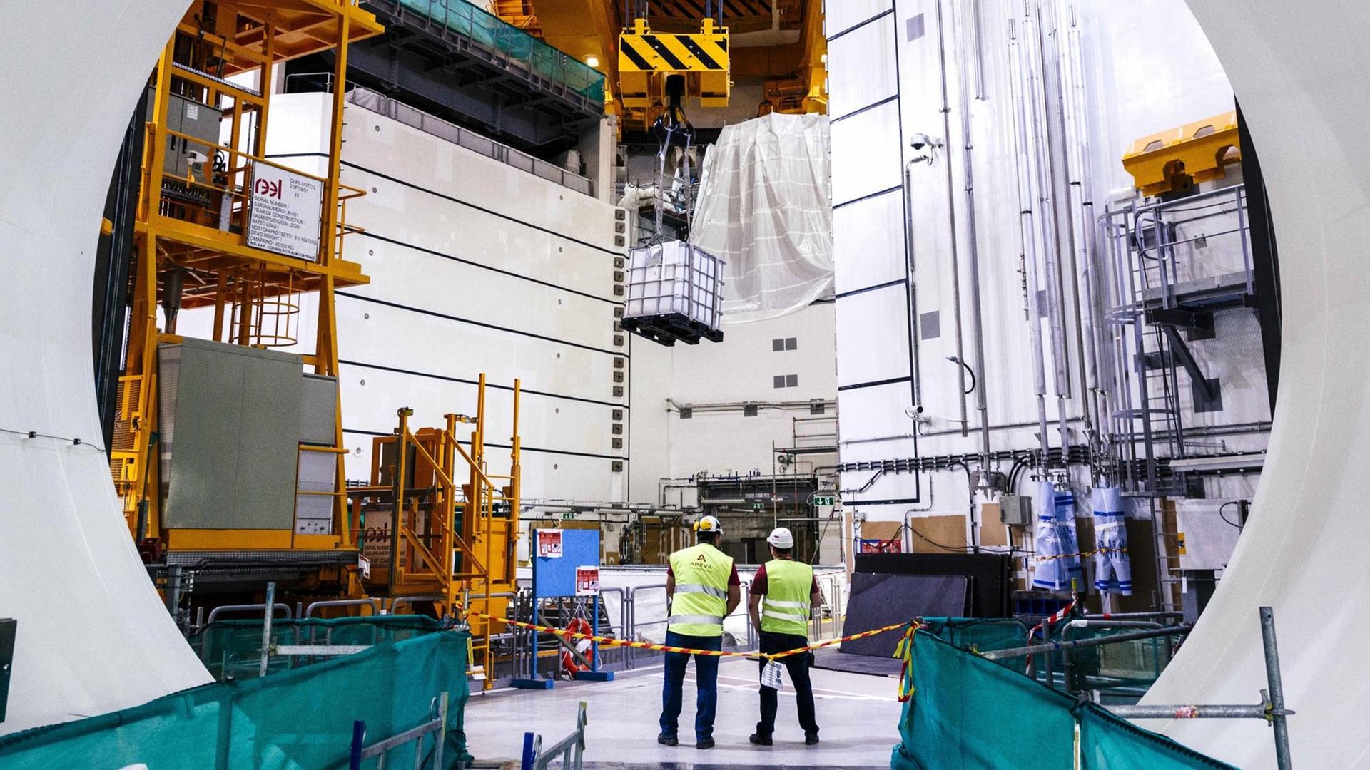 Blick in den neuen Atomreaktor Olkiluoto-3 im August 2018. Blick in den neuen Atomreaktor Olkiluoto-3 im August 2018.