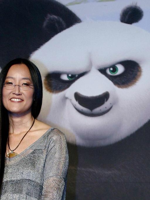Regisseurin Jennifer Yuh Nelson während der Premiere des Films Kung Fu Panda 3" in Seoul.