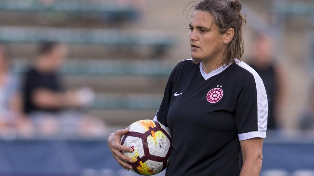 Die frühere deutsche Nationaltorhüterin Nadine Angerer arbeitet im Trainerstab der Portland Thorns Die frühere deutsche Nationaltorhüterin Nadine Angerer arbeitet im Trainerstab der Portland Thorns