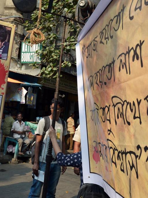 Demonstrationen in Bangladesch für Pressefreiheit.