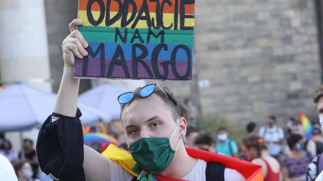 Proteste in Warschau der LGBT Community