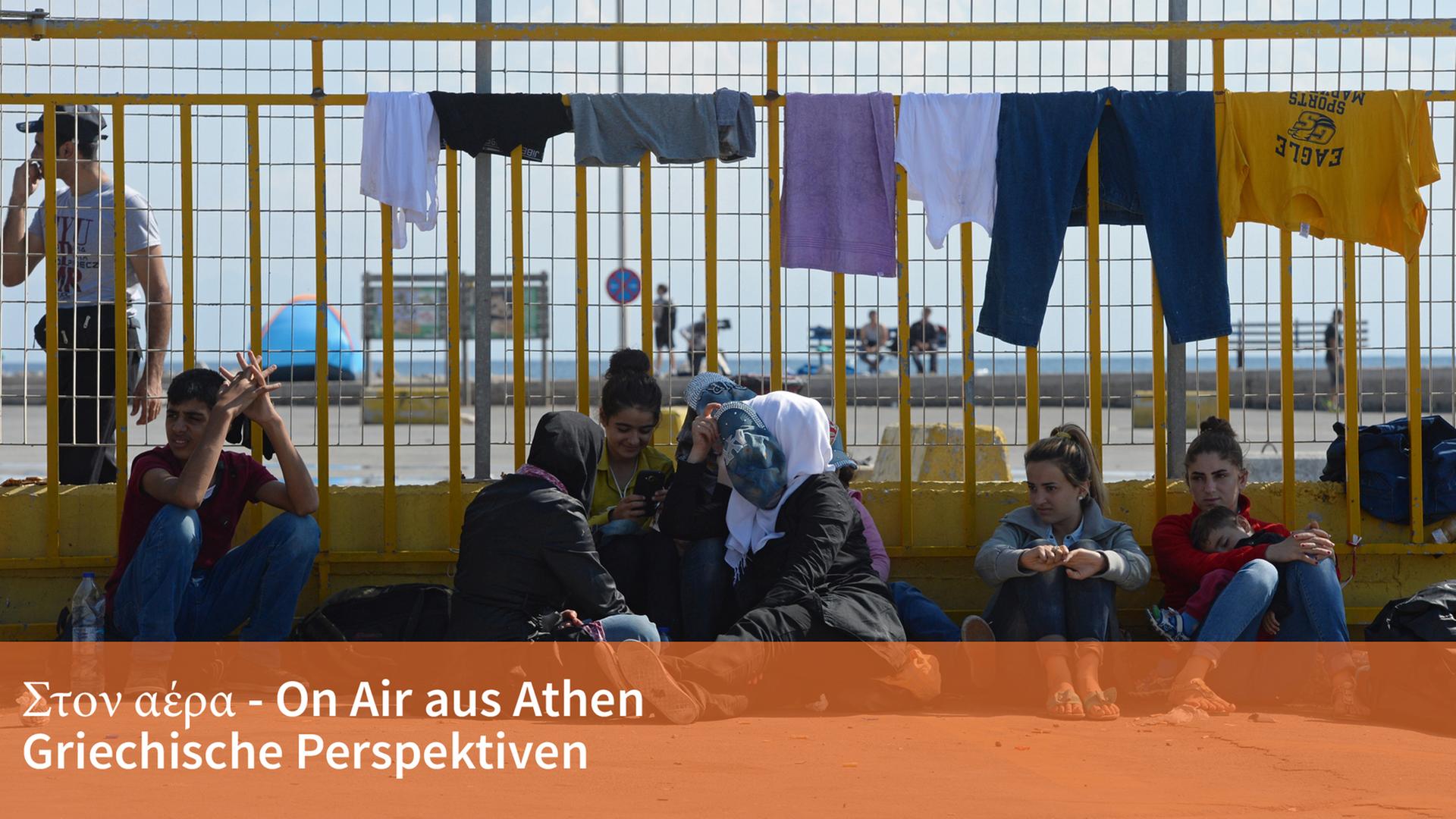 Flüchtlinge auf der griechischen Insel Lesbos Flüchtlinge auf der griechischen Insel Lesbos
